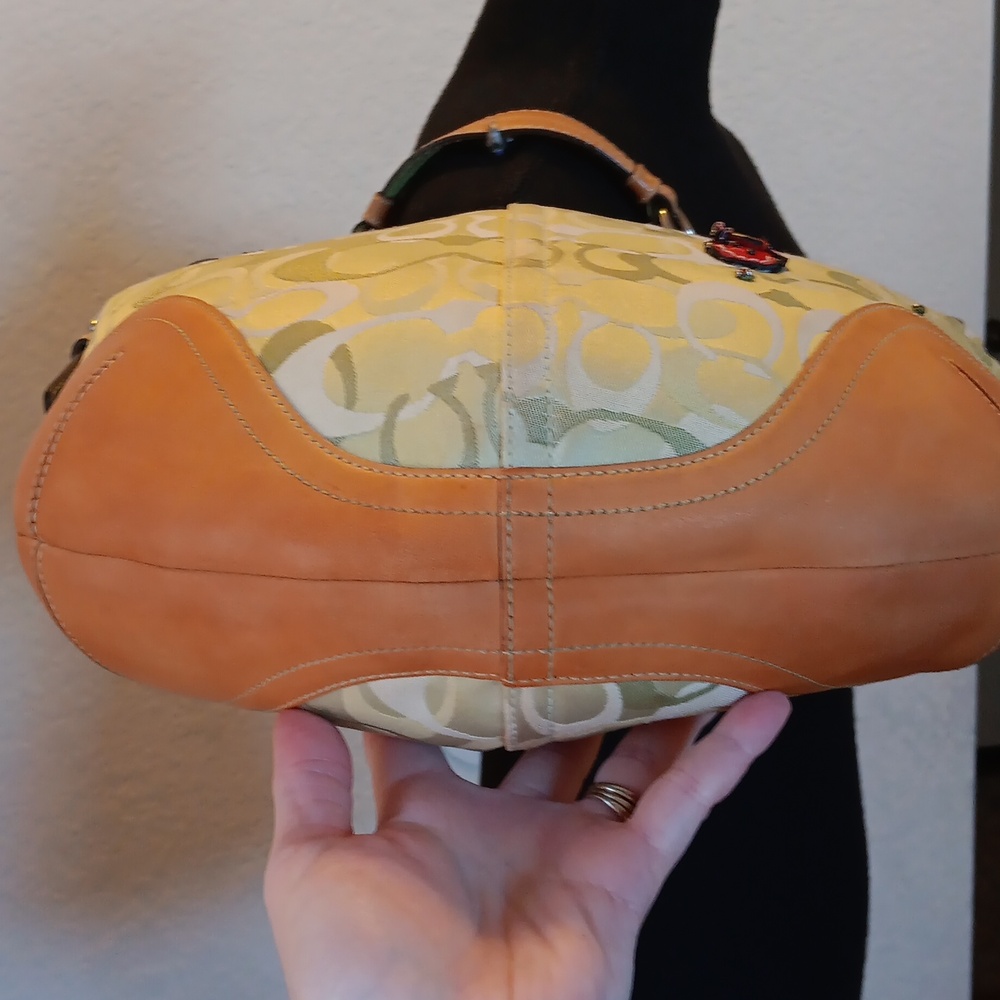 *Upcycled Coach Y2k Green Hobo With Coach Ladybugs 🐞 - Picture 10 of 17
